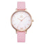 Shock Resistant Leather Quartz Strap Watch Women's Watches shengke Official Store pink 