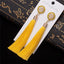 Silk Fabric Long Drop Earrings Drop Earrings HOCOLE Official Store yellow 2 