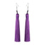 Silk Fabric Long Fringe Earrings Drop Earrings LOVBEAFAS Official Store Dark Purple 