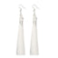 Silk Fabric Long Fringe Earrings Drop Earrings LOVBEAFAS Official Store White 