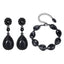 Silver Color Jewelry Sets with Teardrop Design Bridal Jewelry Sets mecresh Official Store 