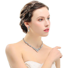Silver Color Teardrop Jewelry Sets Bridal Jewelry Sets mecresh Official Store 