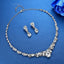 Silver Color Teardrop Jewelry Sets Bridal Jewelry Sets mecresh Official Store 