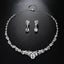 Silver Color Teardrop Jewelry Sets Bridal Jewelry Sets mecresh Official Store 