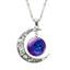 Silver Necklace with Moon Design Chain Necklaces FAMSHIN Official Store 