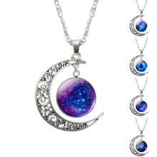 Silver Necklace with Moon Design Chain Necklaces FAMSHIN Official Store