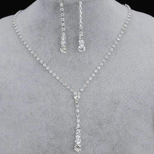 Silver Plated Drop Crystal Bridal Jewelry Sets For Women Bridal Jewelry Sets TREAZY Official Store 