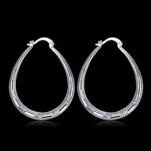 Silver Plated Elegant Earrings Hoop Earrings SuperJewelry Store 