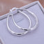 Silver Plated Elegant Earrings Hoop Earrings SuperJewelry Store 