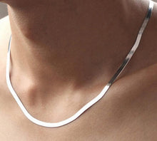 Silver Snake Link Chain Necklace Chain Necklaces anenjery Official Store