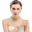 Simulated Pearl Jewelry Sets Bridal Jewelry Sets mecresh Official Store 