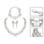 Simulated Pearl Jewelry Sets Bridal Jewelry Sets mecresh Official Store 