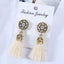 Small Tassel Face Fringed Earrings Drop Earrings XP Official Store Pink A 