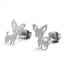 Stainless Steel Animal Stud Earrings Stud Earrings Shine Lives Store Silver Dog 1143 