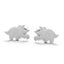 Stainless Steel Animal Stud Earrings Stud Earrings Shine Lives Store Silver Triceratops 