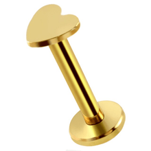 Stainless Steel Earrings Jewelry with Star and Heart Shape Body Jewelry SWANJO Jewelry Store Heart Gold 16Gx8x4mm