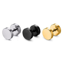 Stainless Steel Earrings with Barbell Design Stud Earrings Alisouy fashionstyle Store 3 mm Silver
