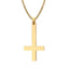 Stainless Steel Inverted Cross Necklace Pendant Necklaces VNOX official store Gold Plated 