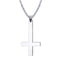 Stainless Steel Inverted Cross Necklace Pendant Necklaces VNOX official store Silver Plated 