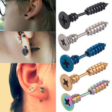 Stainless Steel Screw Earrings Stud Earrings Top Gift