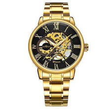 Stainless Steel Skeleton Design Mechanical Watch For Men Mechanical Watches T-WINNER Official Store HAND WIND MECHANICAL