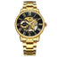 Stainless Steel Skeleton Design Mechanical Watch For Men