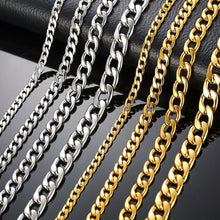 Stainless Steel Solid Necklace Chain Necklaces Meaeguet speciality store