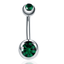 Steel Navel Piercing Dangle Body Jewelry Body Jewelry SWANJO Jewelry Store Green 14G 1.6x10x5x8mm 