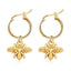 Stereoscopic Pendant Earrings Hoop Earrings Surejewelry Store Gold 