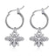 Stereoscopic Pendant Earrings Hoop Earrings Surejewelry Store Silver 