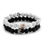 Stone Beads Bangle Jewelry with Alloy Crown Design Strand Bracelets The home of beautiful ornaments 