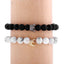 Stone Beads Bangle Jewelry with Alloy Crown Design Strand Bracelets The home of beautiful ornaments 