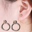 Stud Earrings For Women With Pointed Golden and Silver Push Back Stud Earrings FAMSHIN Official Store 