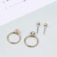 Stud Earrings For Women With Pointed Golden and Silver Push Back Stud Earrings FAMSHIN Official Store Gold 