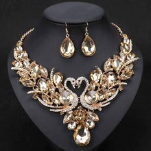 Swan Pendant Blue Crystal Bridal Jewelry Sets For Women Bridal Jewelry Sets Carol Jewelry 