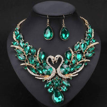 Swan Pendant Blue Crystal Bridal Jewelry Sets For Women Bridal Jewelry Sets Carol Jewelry 