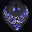 Swan Pendant Blue Crystal Bridal Jewelry Sets For Women Bridal Jewelry Sets Carol Jewelry 