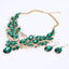 Swan Pendant Blue Crystal Bridal Jewelry Sets For Women Bridal Jewelry Sets Carol Jewelry Green Gold 