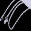 Twisted Rope Silver Chain Necklace Chain Necklaces SUMENG Store 16inch 