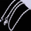 Twisted Rope Silver Chain Necklace Chain Necklaces SUMENG Store 18inch 