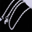 Twisted Rope Silver Chain Necklace Chain Necklaces SUMENG Store 28inch 