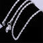 Twisted Rope Silver Chain Necklace Chain Necklaces SUMENG Store 