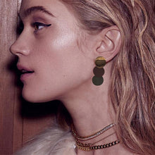 Uneven Metal Round Earrings Drop Earrings xiyanike Official Store 