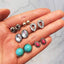 Various Design Bead Stone Push Back Stud Earrings For Women Stud Earrings Fine Too Store EJTS113 