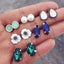 Various Design Bead Stone Push Back Stud Earrings For Women Stud Earrings Fine Too Store FTS486 