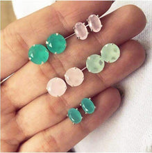 Various Design Bead Stone Push Back Stud Earrings For Women Stud Earrings Fine Too Store FTS692A1 