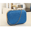 Versatile Chain Shoulder Leather Clutch Bag for Women Clutches Ant book Store clip blue 