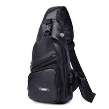 Versatile Leather Fashioned Oxford Soft Crossbody Bag for Men and Women Crossbody Bags runningtiger Schoolbag Store DYZ888 Black