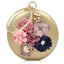 Versatile Round Flower Crafted Leather Clutch Bag for Women