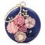 Versatile Round Flower Crafted Leather Clutch Bag for Women Clutches Milisente Store Royal Blue 